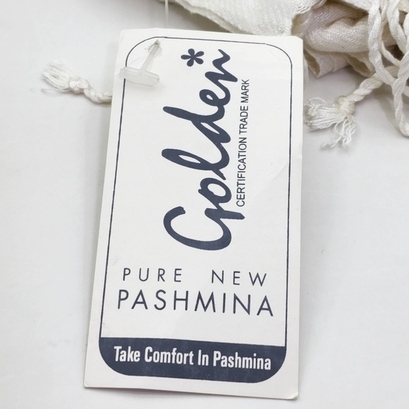 Golden Women's Pure New Pashmina Shawl - OS - Picture 4 of 4